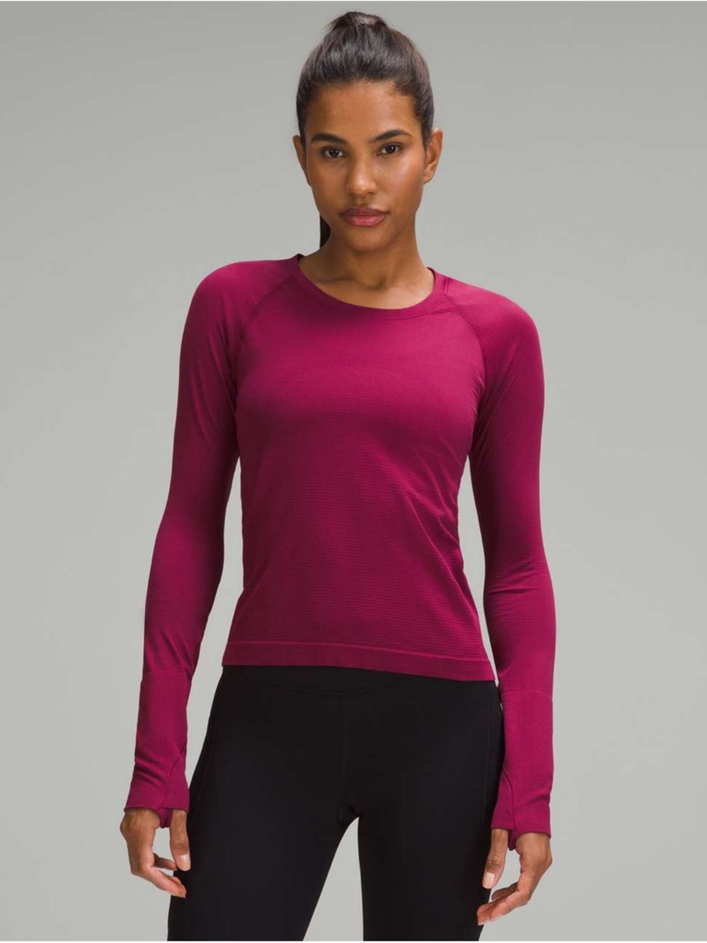 🆕LULULEMON Swiftly Tech Long Sleeve 2.0 Race Length Shirt*Deep Luxe